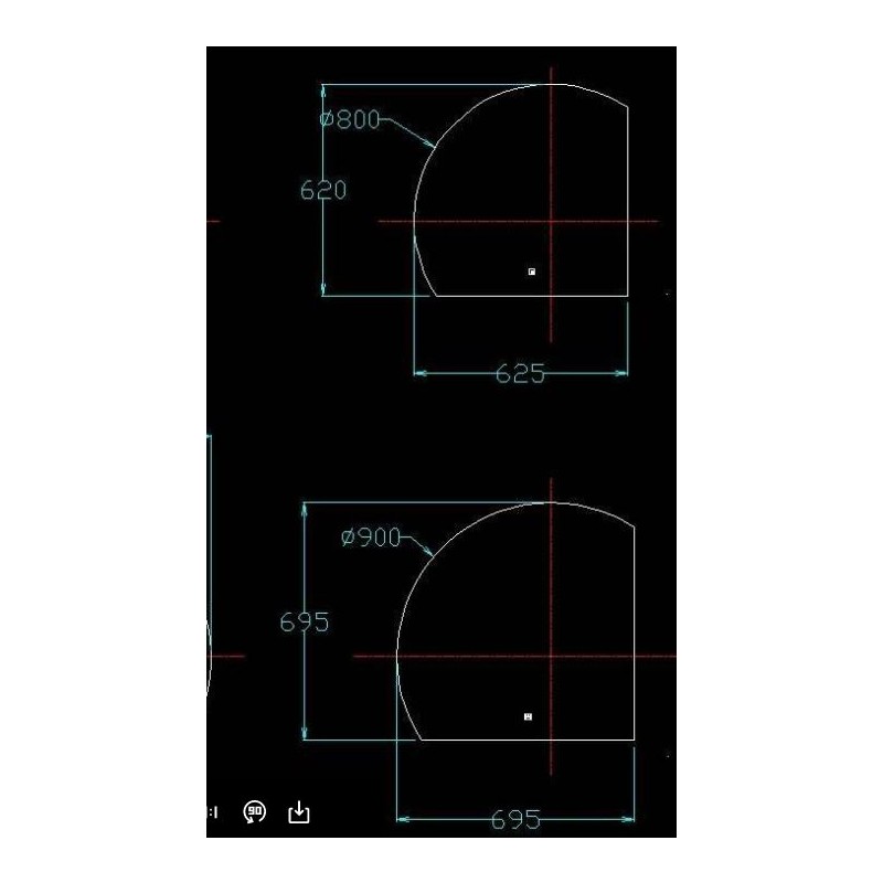 Asimetrično kopalniško LED ogledalo 90 cm