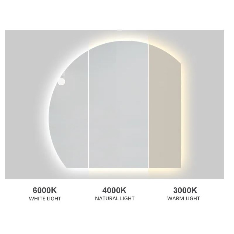 Asimetrično kopalniško LED ogledalo 90 cm