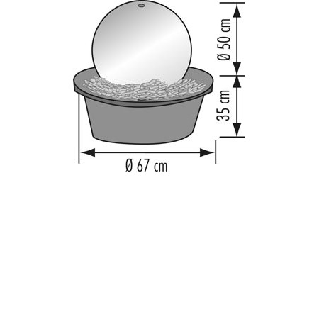 Satz Edelstahl-Gartenbrunnen JADRAN (30, 40, 50 cm)