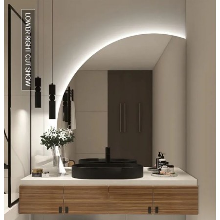 Asimetrično kopalniško LED ogledalo 90 cm