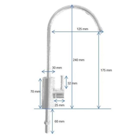 Pure Pro verchromter Wasserhahn für gefiltertes Wasser