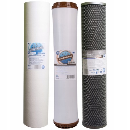 Komplet hišni vodni filter Big Blue® 20BB Aquafilter UV sterilizator 6 GPM in mehčanje vode