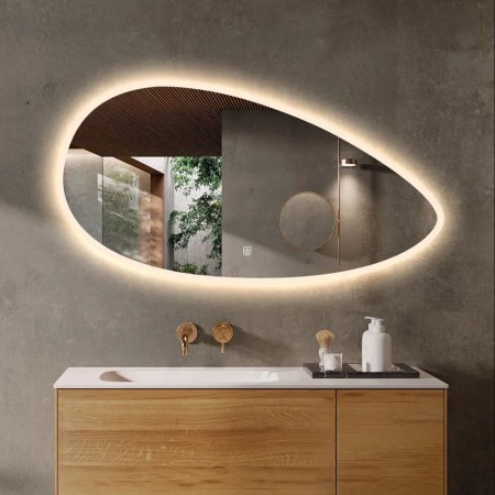 Veliko kopalniško LED ogledalo BigAlmond 135 cm x 65 cm