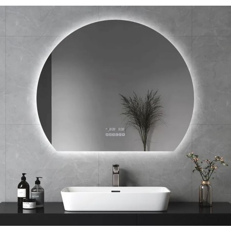 Polkrožno kopalniško LED ogledalo 80 cm / 90 cm