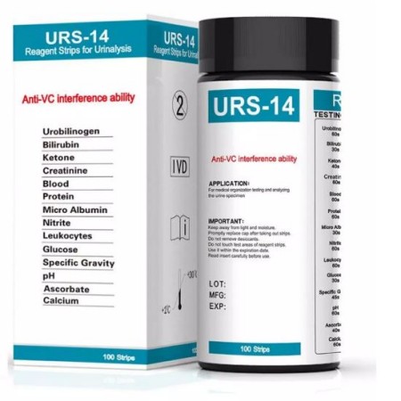 Test za analizo urina URS-14 parametrov (100 lističev)