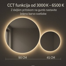 Dvojno LED ogledalo z osvetlitvijo