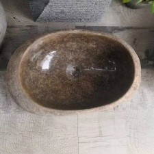 Kamniti umivalnik Riverstone brown