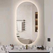 Ovalno LED ogledalo za kopalnico