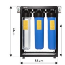 Veliki trojni hišni filter za vodo Big Blue® velikosti 20BB z komplet filtrirnimi vložki