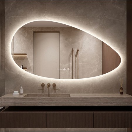 Veliko kopalniško LED ogledalo BigAlmond 135 cm x 65 cm