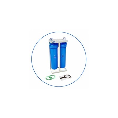 Vodni filter za hišo, Big Blue® s kovinskim ohišjem in manometrom
