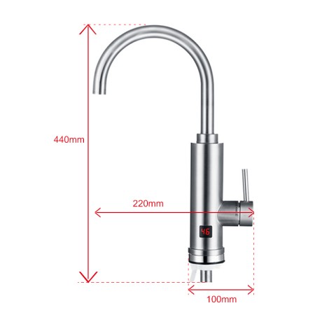 Elektrischer Heizhahn aus Edelstahl + elektrischer Sicherkeitstecker 