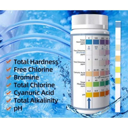 Schwimmbadwasser-, SPA- und Jazzuzi-Testblätter (100 Blätter)