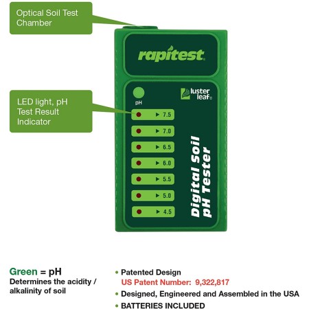 Patentiertes Messgerät für den Säuregehalt des Bodens Luster Leaf