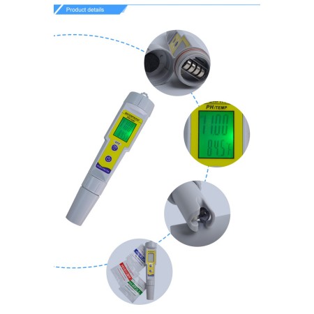 Digitales pH und Temperaturmessgerät mit ATC