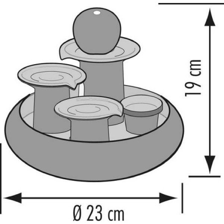 EINZIGARTIGES GESCHENK - Keramischer Zimmerbrunnen Trentino, grün