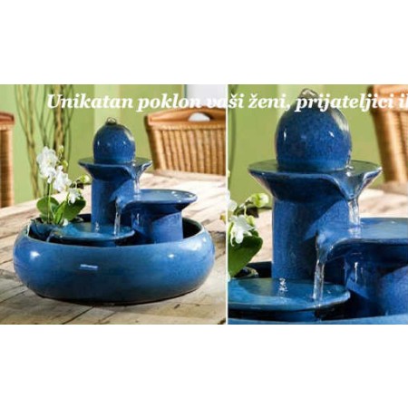 Keramična vodna fontana Trentino, modra