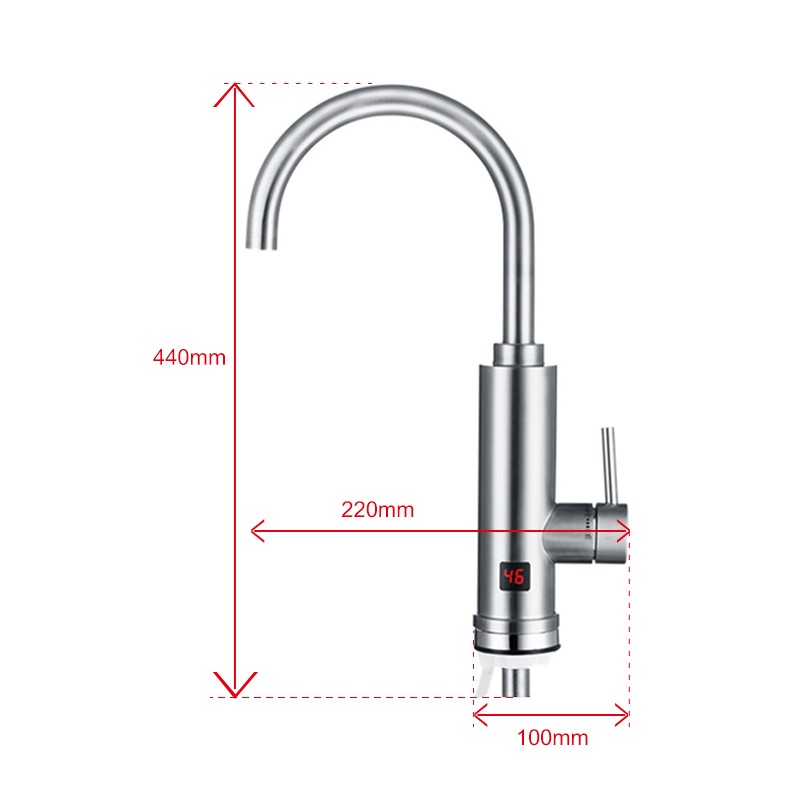 Elektrischer Heizhahn aus Edelstahl + elektrischer Sicherkeitstecker 