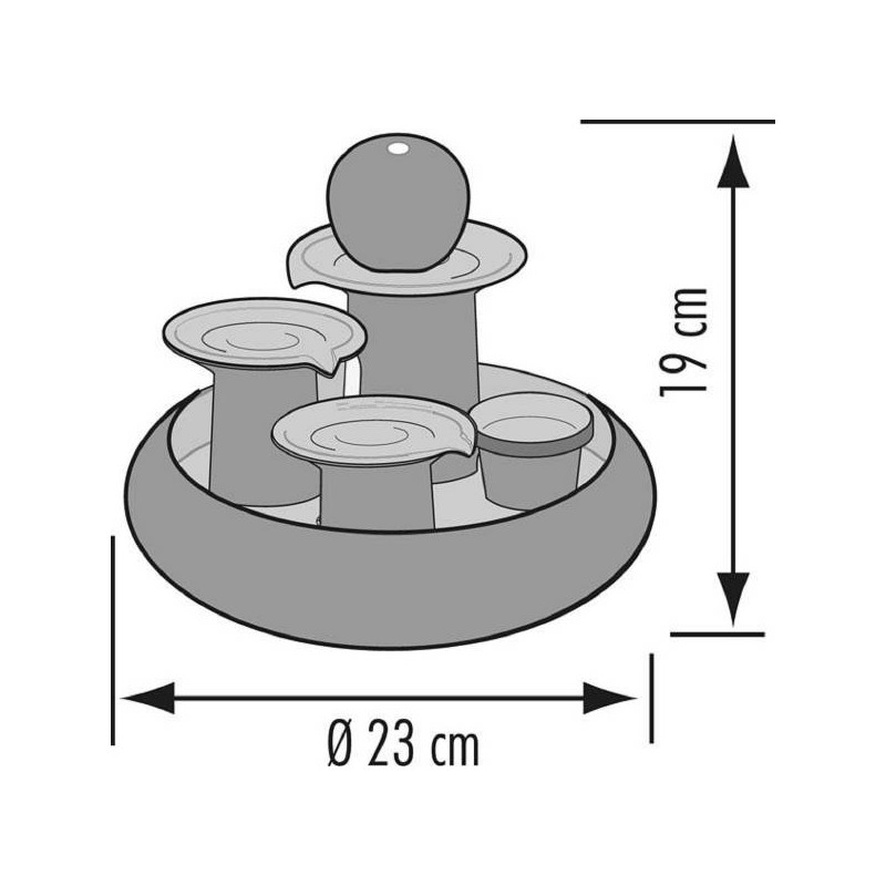 EINZIGARTIGES GESCHENK - Keramischer Zimmerbrunnen Trentino, grün